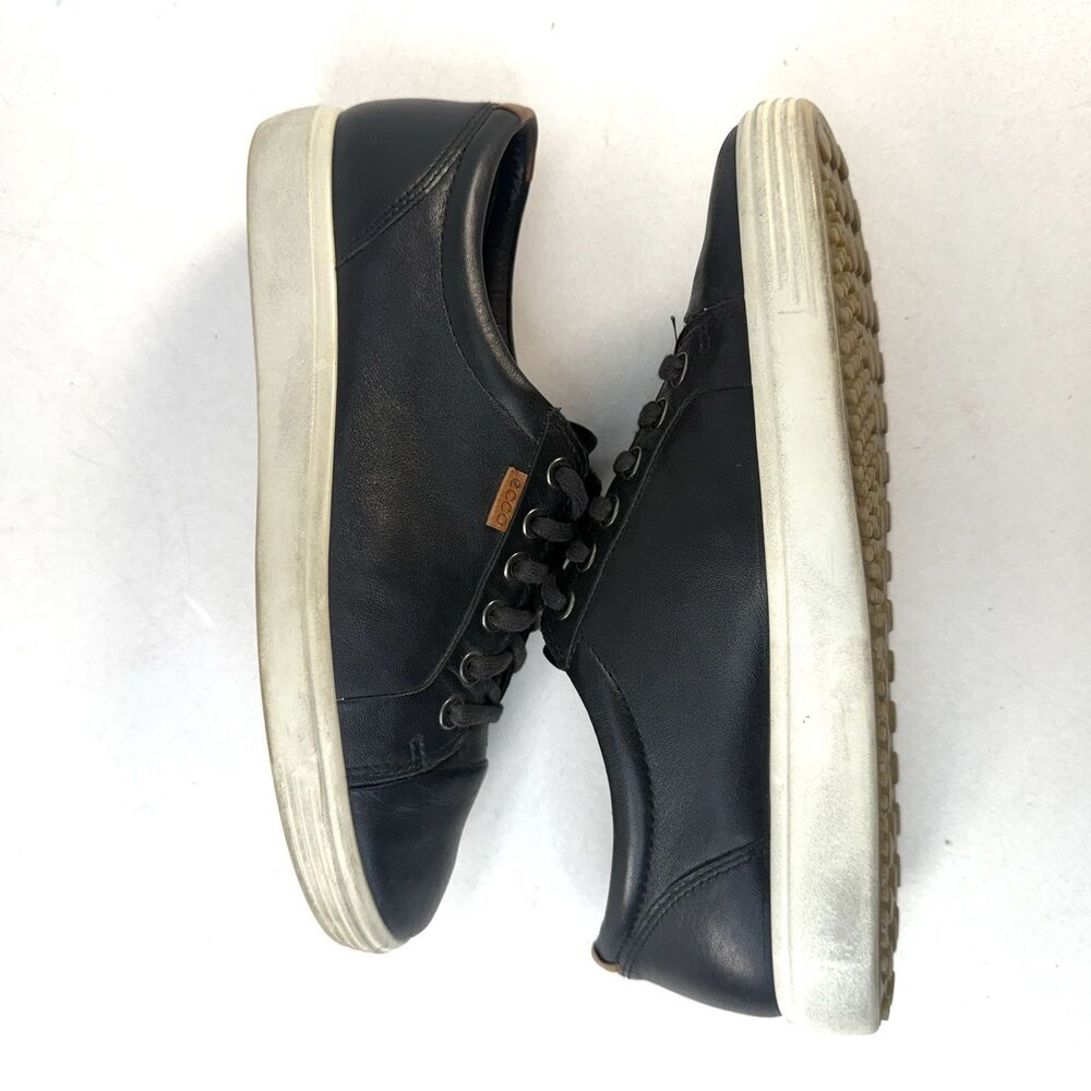 ECCO Soft 7 Womens Size 8 Shoes Black Leather Low Top Lace Up Casual Sneakers - Picture 8 of 11